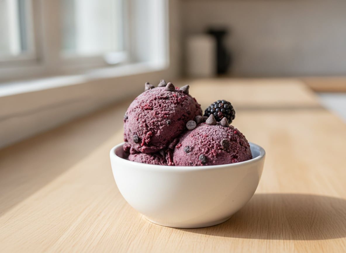 Blackberry Chip Soft Serve