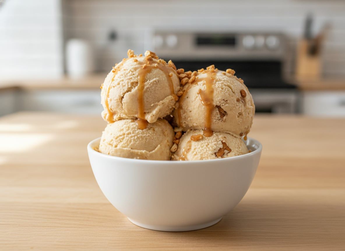 Caramel Pretzel Blondie Frozen Yoghurt