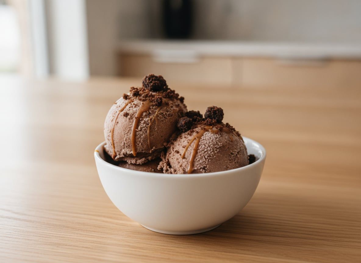 Chocolate Caramel Brownie Protein Soft Serve