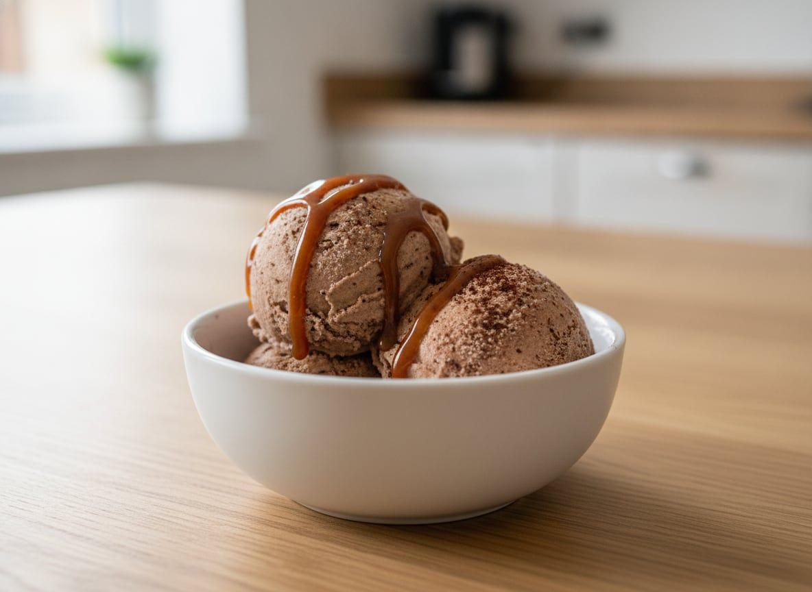 Chocolate Caramel Frozen Yoghurt