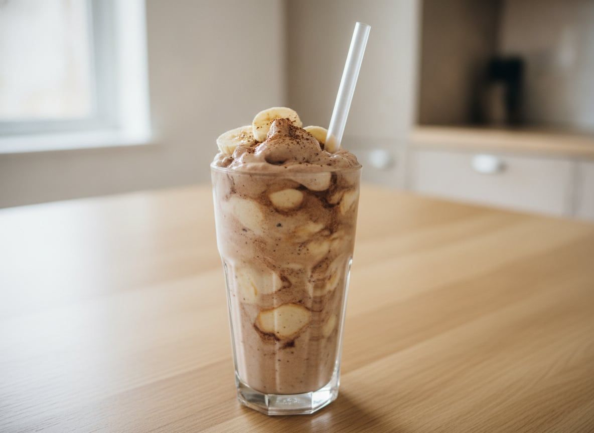 Dairy-Free Mocha Banana Milkshake