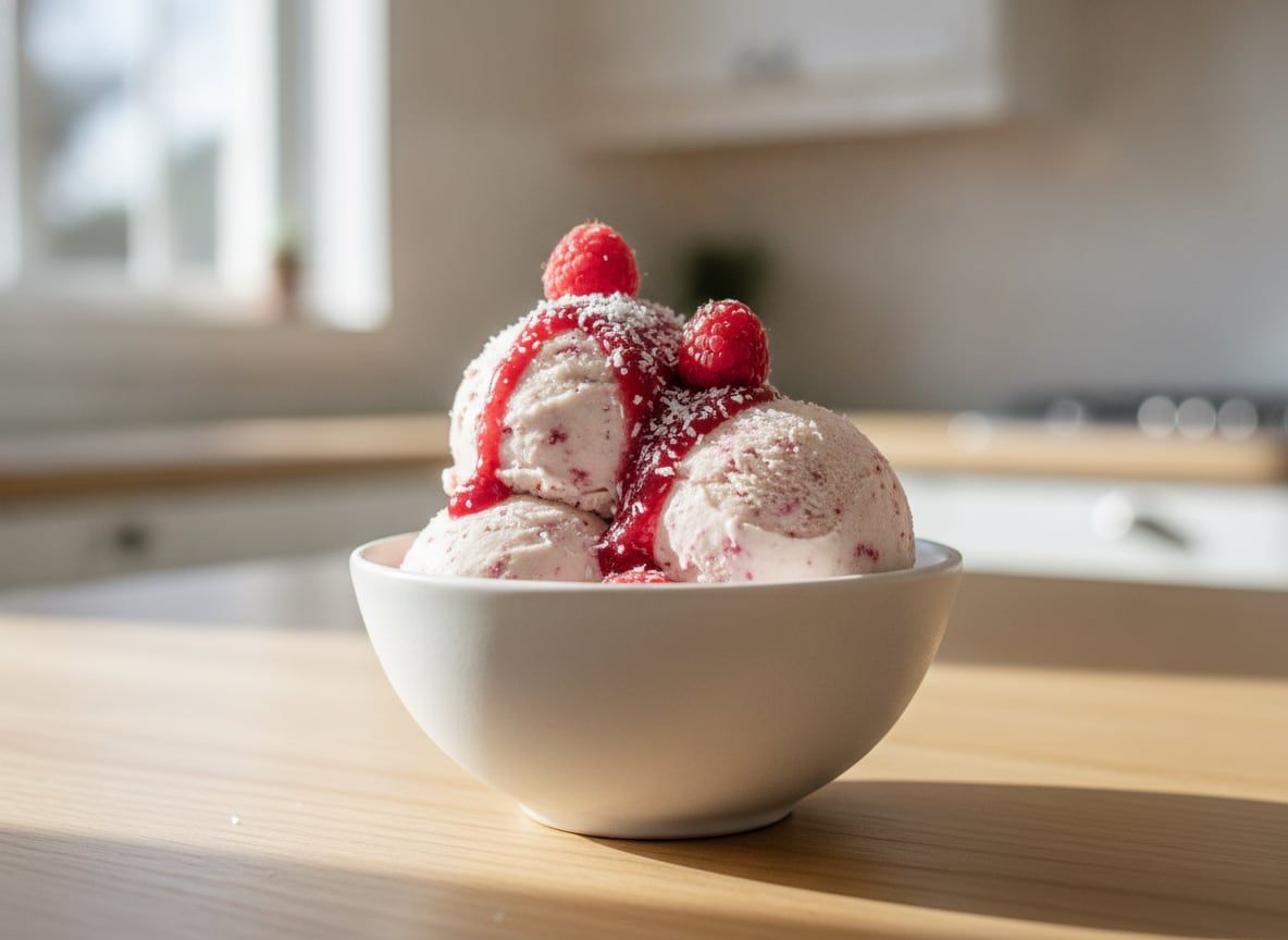 Dairy-Free Raspberry Ice Cream