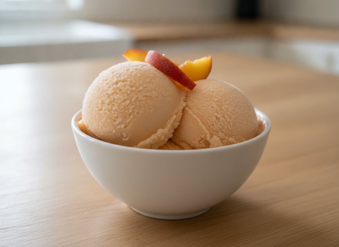 Easy Peach Sorbet