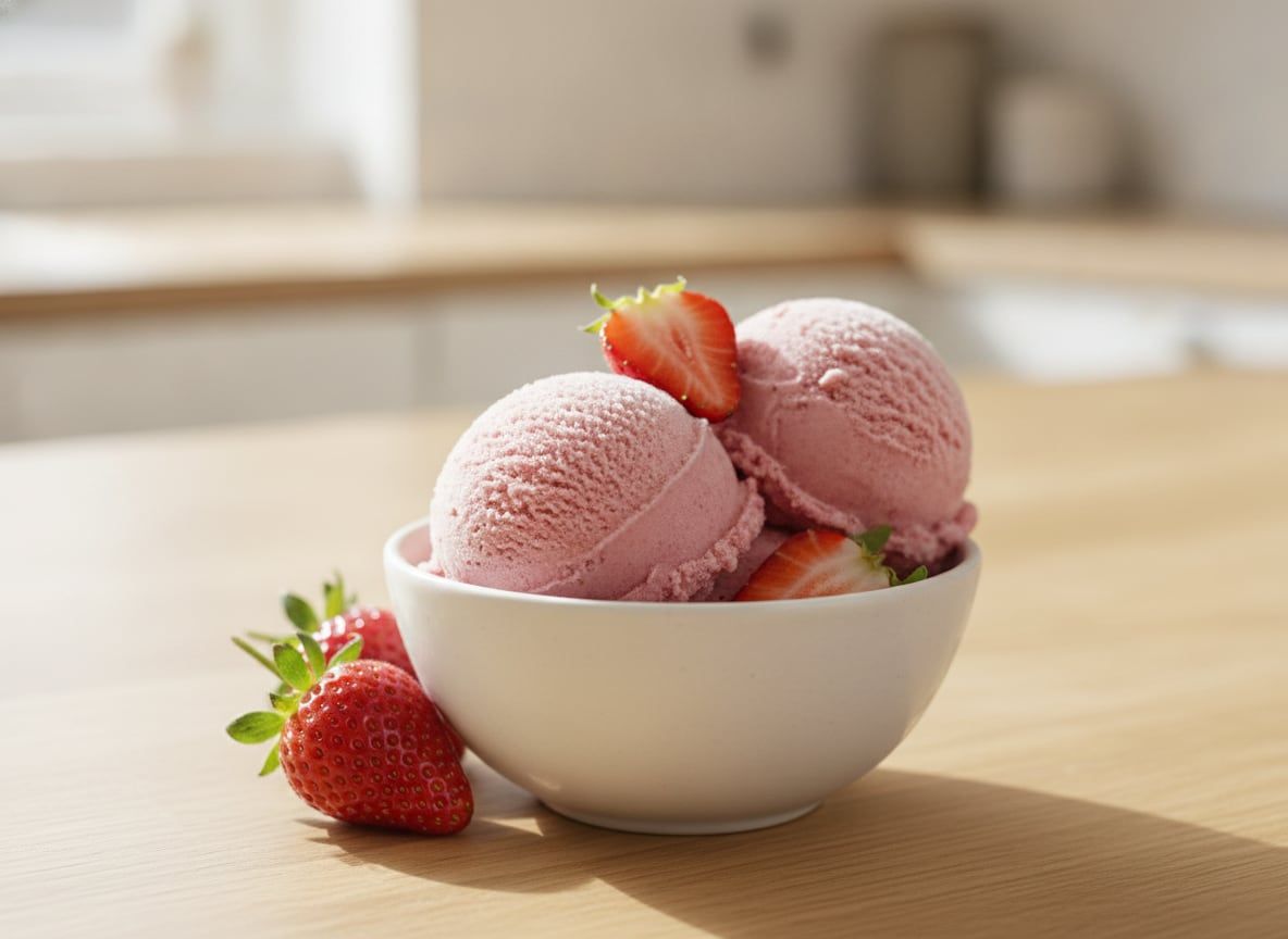 Fresh Strawberry Soft Serve