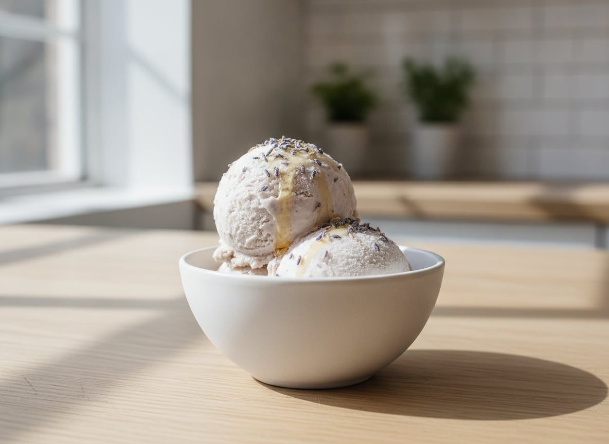 Low-Sugar Lavender Ice Cream