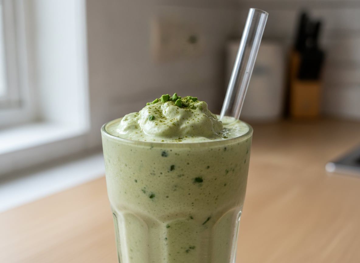 No-Freeze Matcha Mint Milkshake