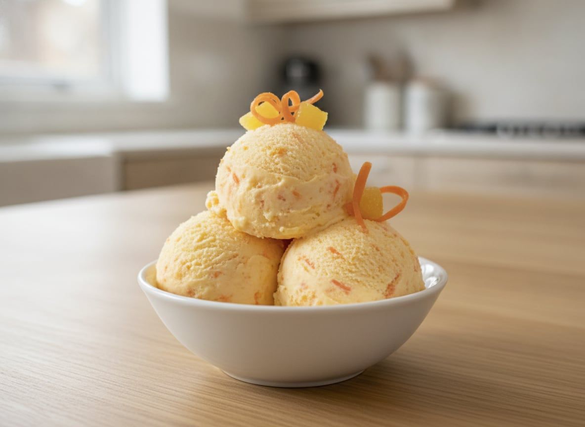 Orange Pineapple Carrot Ice Cream