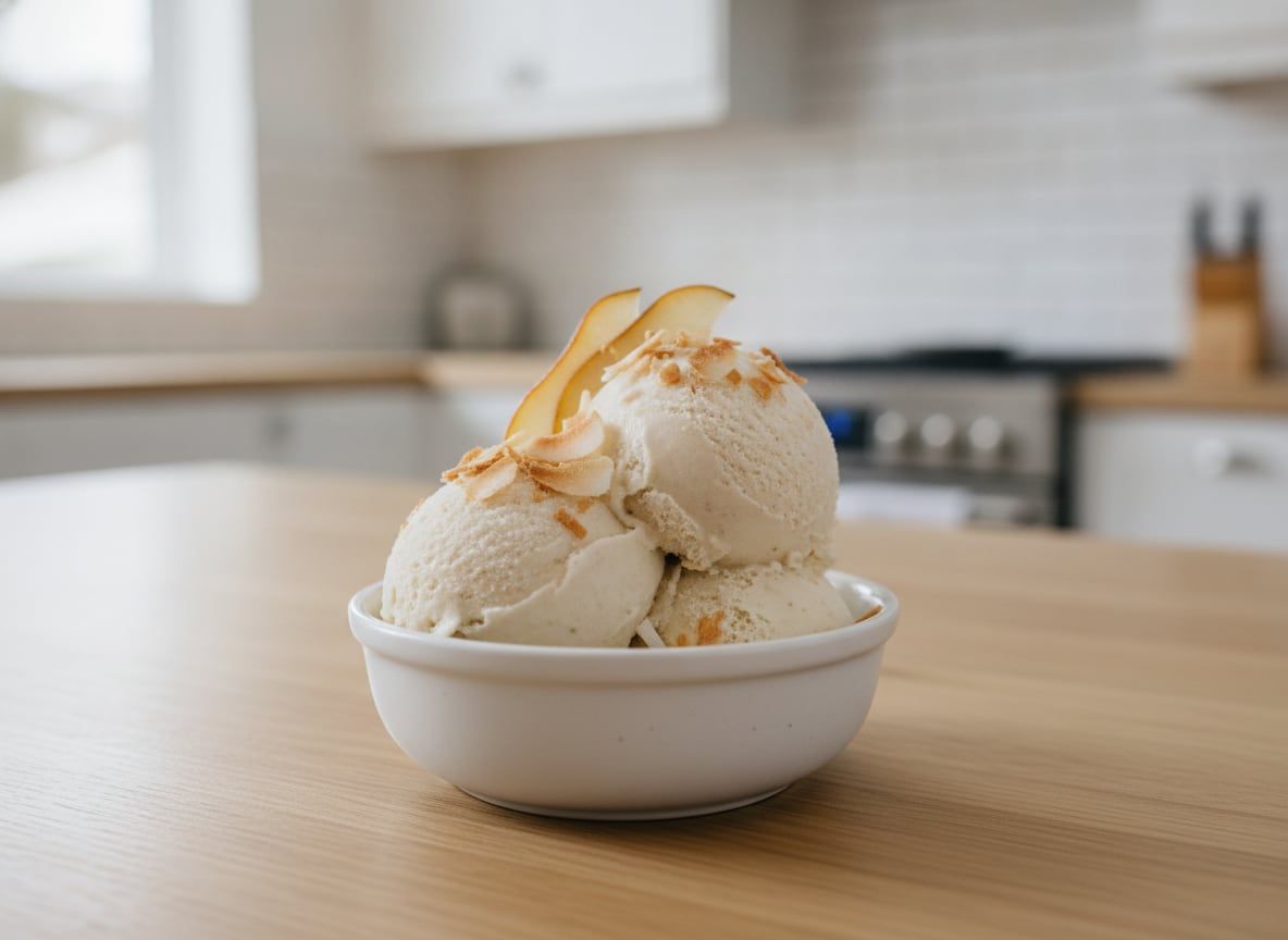 Pear and Coconut Ice Cream