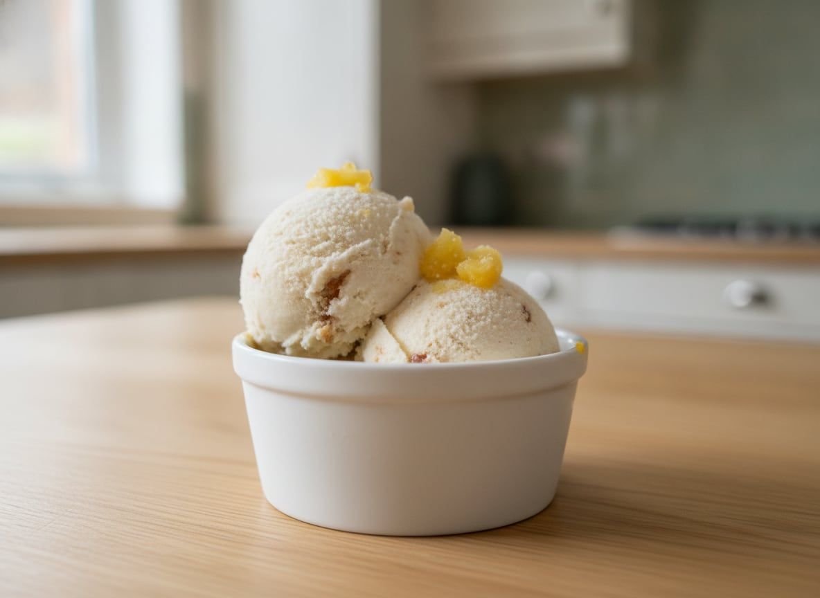 Pineapple Dulce De Leche Frozen Yoghurt