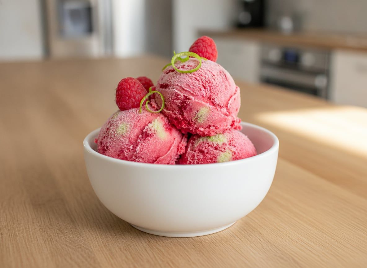 Raspberry Lime Ricky Sorbet