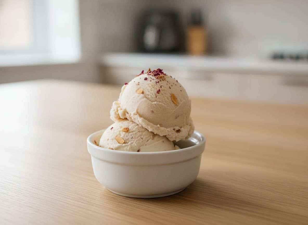 Rose Almond Ice Cream