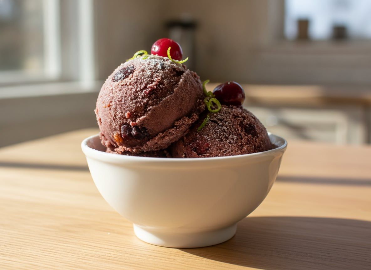 Rum and Cherry Cola Sorbet