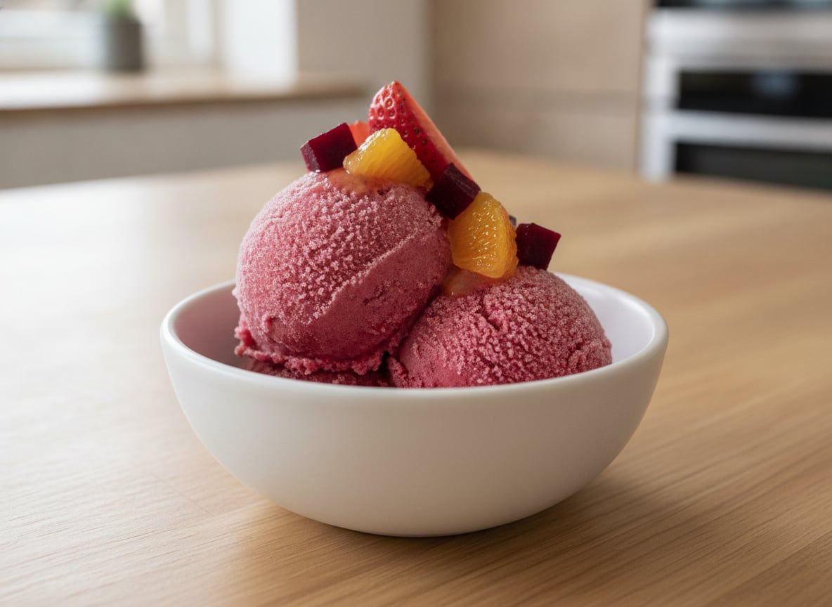 Strawberry Beet Citrus Sorbet