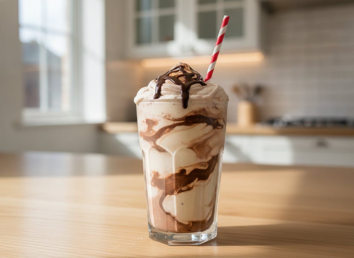 Vanilla-Chocolate Kiss Milkshake