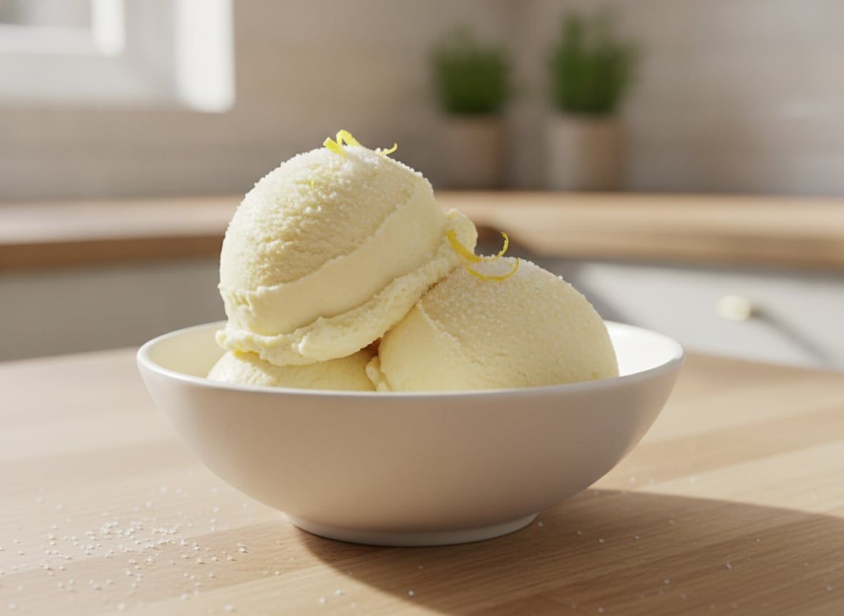 Vegan Lemon Vanilla Ice Cream